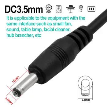 Tilfældig Farve Sort/Hvid USB Til DC3.5*1.35 mm Højttaler 1 Meter Oplader Kabel-DC3.5 Port Power Line