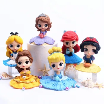 Q Posket Prinsesse Dukke Figur Legetøj Dukker, Legetøj Disney snehvide Sophia Kage Topper Kage Dekoration fødselsdagsfest