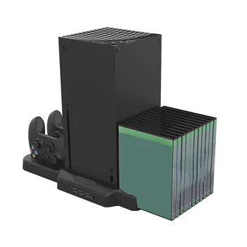 For Xbox-Udgaven X Lodret Køling Stå Dual Controller Station Opladere Spil Lagre Oplader Dock Fan For XBOX-Udgaven S/X