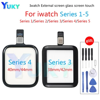 Testet Touch Glas Til Apple-Ur Serie 38mm 40mm 42mm 44mm For at Se Serie 1 2 3 4 5 LCD-Skærm Touch Glas Digitizer 9121