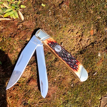 [VÆGTER W023] Slip Fælles multi-blade Lomme kniv moderne traditionelle folde knive mappe knogle materiale samling 9131