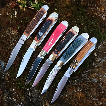 [VÆGTER W023] Slip Fælles multi-blade Lomme kniv moderne traditionelle folde knive mappe knogle materiale samling