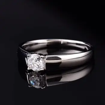 Ringe Slank S925 Sterling Sølv Platinum Belagte Mænd Vielsesring Fine Smykker Diamant Tester 91334