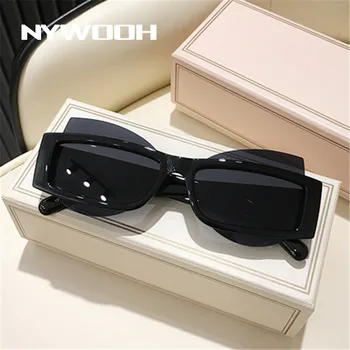 NYWOOH Mode-Cat Eye Solbriller Kvinder Luksus Brand Designer Uregelmæssige Sol Briller Unikke Party Briller UV400 Beskyttelsesbriller 91646