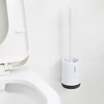 360Soft Silikone vægmonteret Toilet Børste TPR Materiale WC Tilbehør Badeværelse Tilbehør Sæt rensebørste Forsyninger 9271