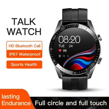 Bluetooth Smart Talk Se mænd og kvinder IP167 vandtæt motion fitness puls Sove Overvåge Smart Ur til Android, IOS