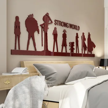 Et Stykke Tegneserie 3D Spejl Tapet Stue Baggrund Wall decor Kids Soveværelse Akryl Animationsfilm Wall Stickers