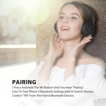 Trådløse Hovedtelefoner Med Mikrofon HiFi Bluetooth-5.0 Trådløse Headset-Vandtæt Klassisk Musik i Stereo-Hovedtelefoner Til computeren 94128