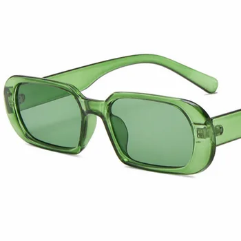 Helt Små Solbriller Kvinder Mode Ovale solbriller Mænd Vintage Grøn Rød Briller Damer Rejser Stil UV400 Beskyttelsesbriller 95250