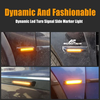 2stk Dynamisk LED-Blinklys sidemarkeringslys blinklys Lampe Til BMW Serie 3 E36 X5 E53