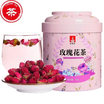 Rose te tørret blomst med at suge vand, tørret rose naturlige stort fladskærms skyggen steg urte-te te canning 95794