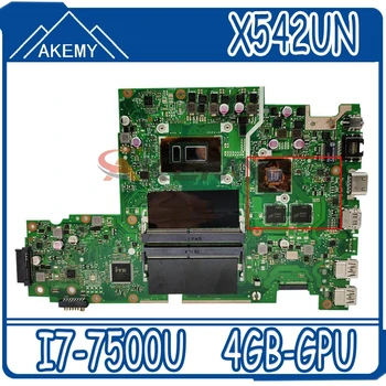 AKEMY Bundkort For ASUS X542UR X542UN X542UQ X542UNR X542UQR X542U Laptop Bundkort Bundkort W/ I7-7500U 4GB-GPU
