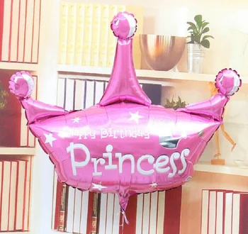 5pcs mini Gold Crown Folie Balloner Prins, Prinsesse, Baby Shower 20 1st Fødselsdag coroa Party Dekorationer voksen globos