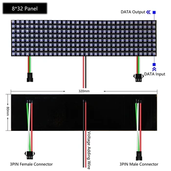Dc 5 v WS2812B Led Strip Digital Panel Matrix Individuelt Adresserbar Lys Med 5V Led Strømforsyning SP110E Bluetooth Controller