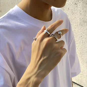 PuRui Stabelbare Vintage Finger Ring Sæt til Kvinder/Mænd Åben Justerbar Damer Kno Ringe Trendy Erklæring Cocktail Ringe Gaver