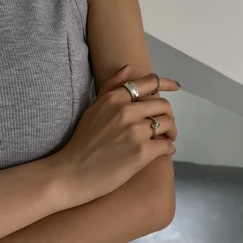 PuRui Stabelbare Vintage Finger Ring Sæt til Kvinder/Mænd Åben Justerbar Damer Kno Ringe Trendy Erklæring Cocktail Ringe Gaver