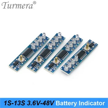 Turmera 1S 4.2 V 4S 16,8 V 10S 36V 13S 48V Kapacitet Display Modul Batteri Indikator for Skruetrækker og en El-Cykel 9888