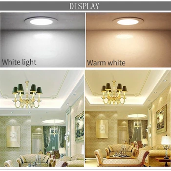 Stue Lys LED-loftslampe Ultra-tynd Kold Hvid 6W 8W 15 W 20 W Belysning Fastholdelsesanordningen loftsbelysning til Soveværelse og Køkken