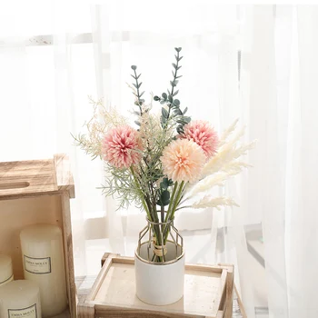 Hvid Kunstige Blomster, Mælkebøtte Stor Buket Efteråret Silke Plast Falske Blomst til Home Wedding Dekoration Stue Arrangere