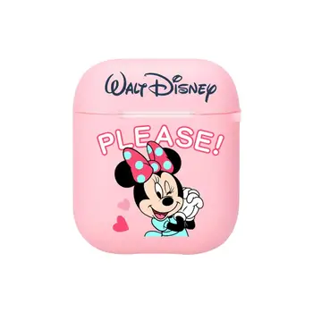 Minnie og Mickey Mouse Silikone Trådløs Bluetooth-Hovedtelefon Tilfældet for AirPods Beskyttende Dække Huden Tilbehør Bælg Opladning Bo 9990