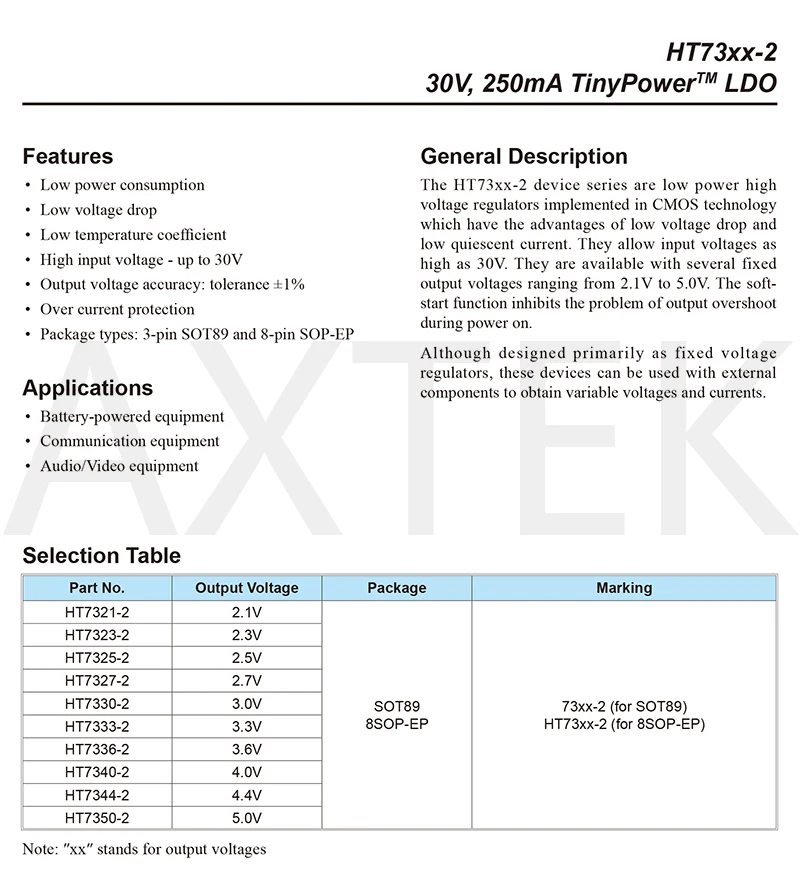 10Stks 3.3V SOT-89 Low Power Consumption LDO HT7333-A HT7333 Voltage Regulator 