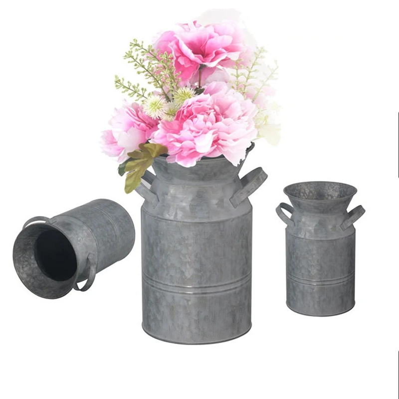 tigger råolie Ansættelse Flower vase, strygejern flower pot, rustikke blomst spand vase, metal spand  planter til haven, stue bord dekoration / Home Decor - www.2convert.dk
